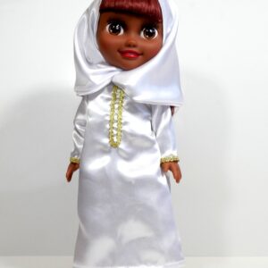 Poupée musulmane "Chifa" parlante - version africaine de luxe - Vêtement blanc